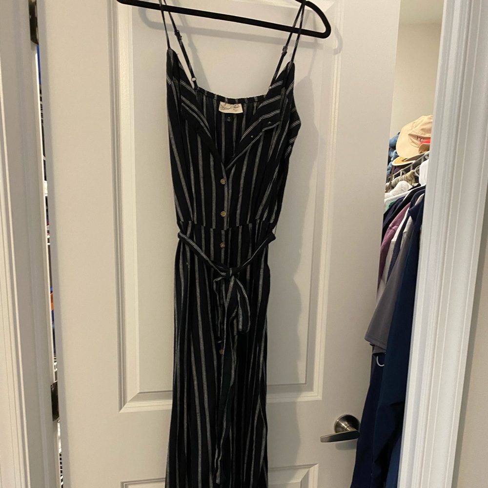 Spaghetti strap, button up dress